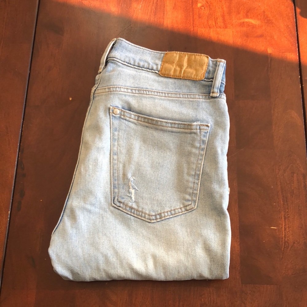 Washed skinny ripped jeans